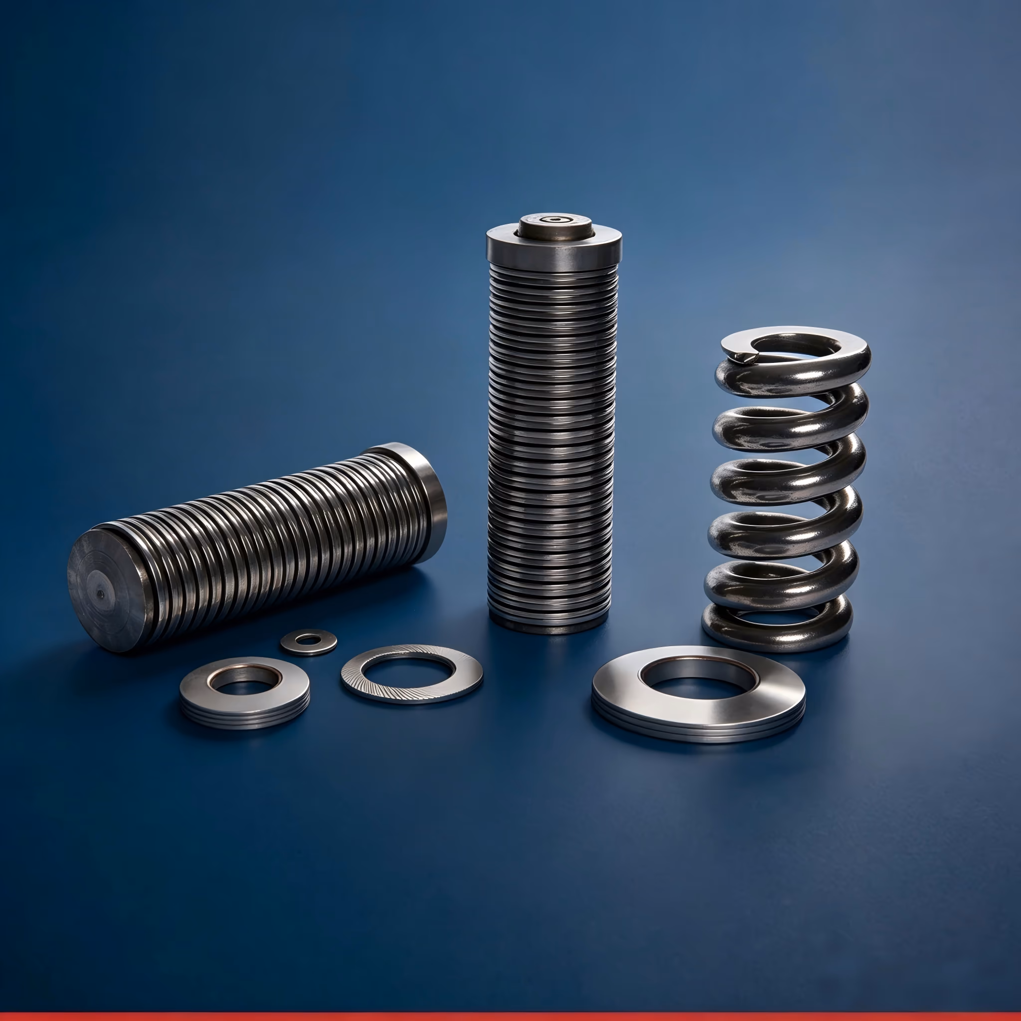 Customized Components with blue industrial background